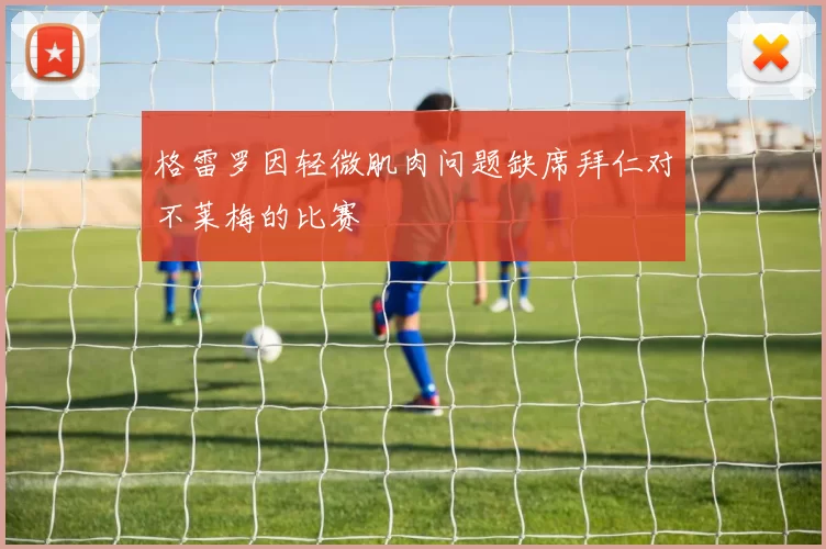 格雷罗因轻微肌肉问题缺席拜仁对不莱梅的比赛